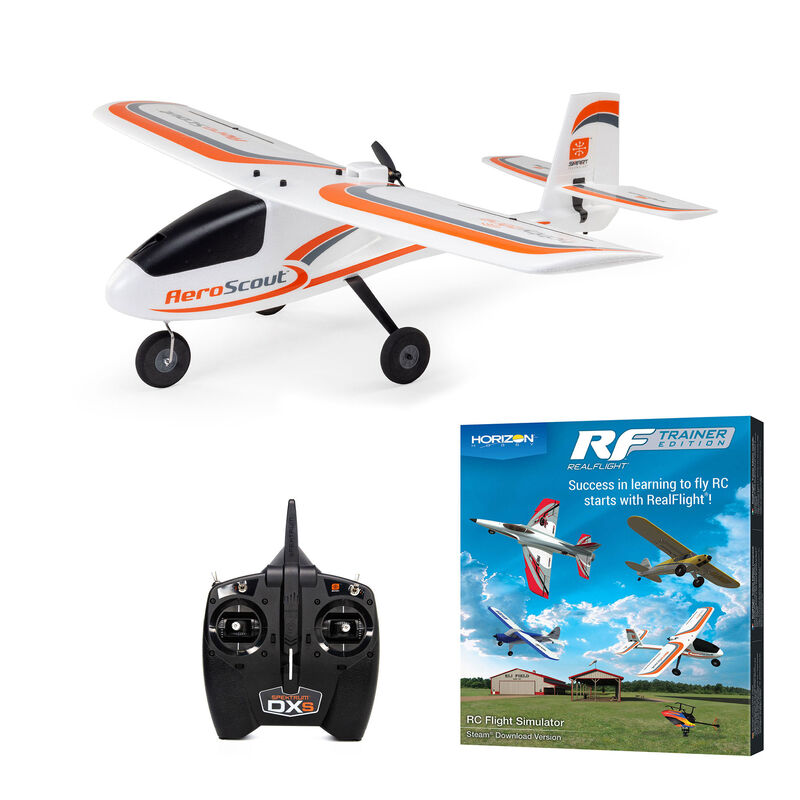 Eflite Hobbyzone AeroScout S 2 1.1m RTF Basic with SAFE and RealFlight, product image from Kiwiquads