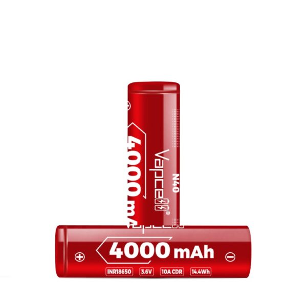 VapCell N40 18650 4000mAh 10A Battery (2 Pack) - Image 2
