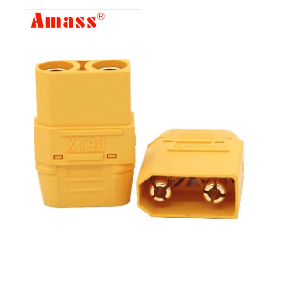 Amass XT90 Connector Pair, product image from Kiwiquads