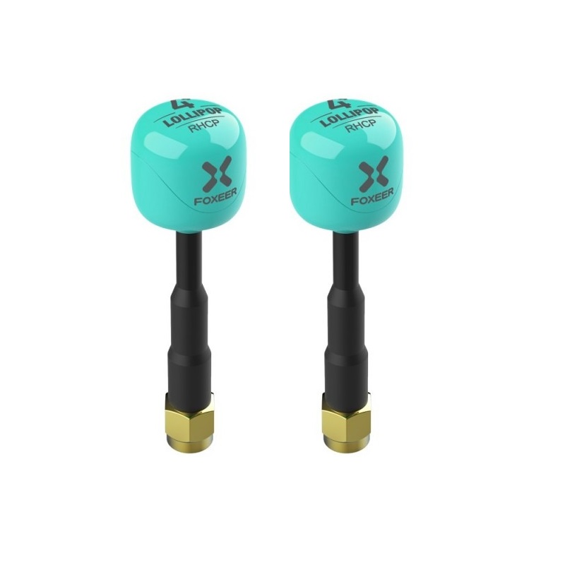 Foxeer Lollipop 4+ 5.8GHz RHCP SMA Antenna 2PCS (60mm/150mm), product image from Kiwiquads