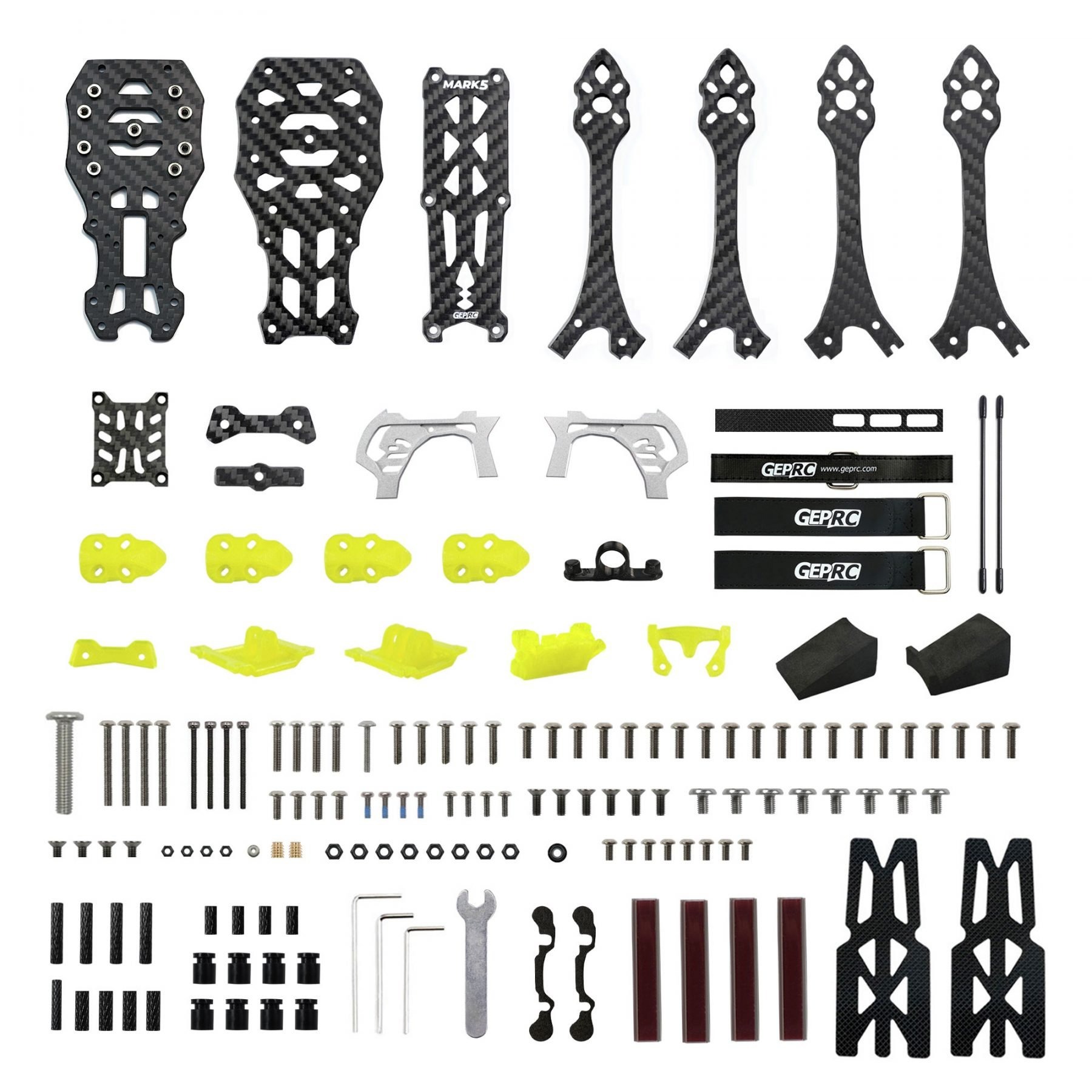 GepRC Mark5 Analog/DJI Freestyle Frame Parts (6 Variations), product image from Kiwiquads