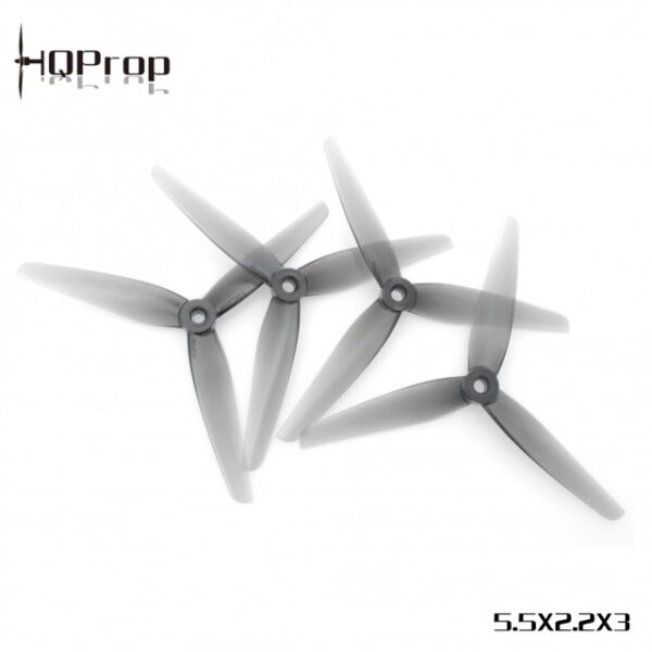 HQProp 5.5x2.5x3 Propellers (Set of 4 - Grey) - Image 2