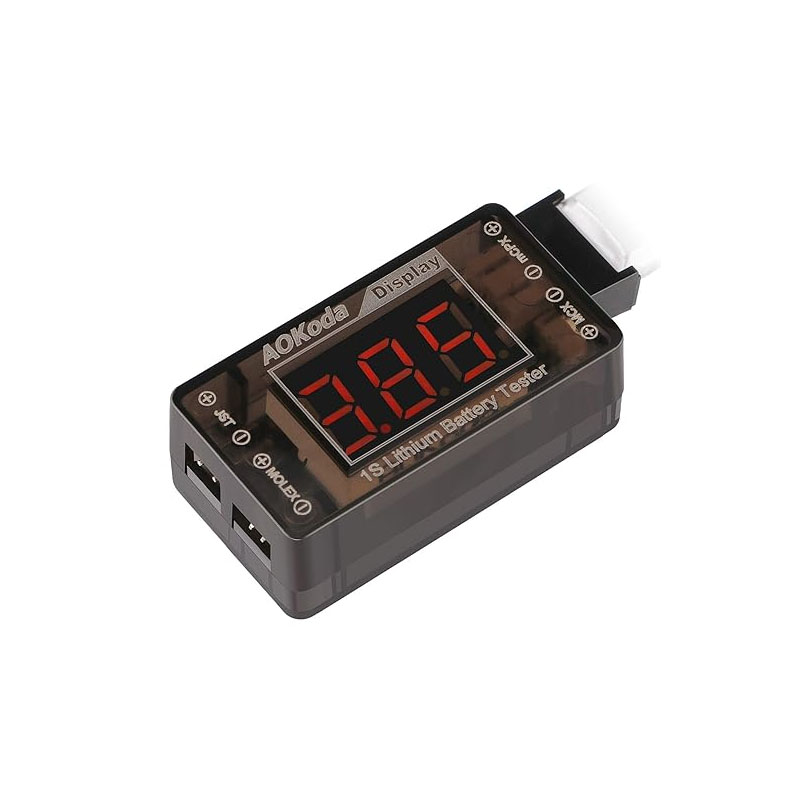 AOKoda AOK-041 1S Battery Tester, product image from Kiwiquads