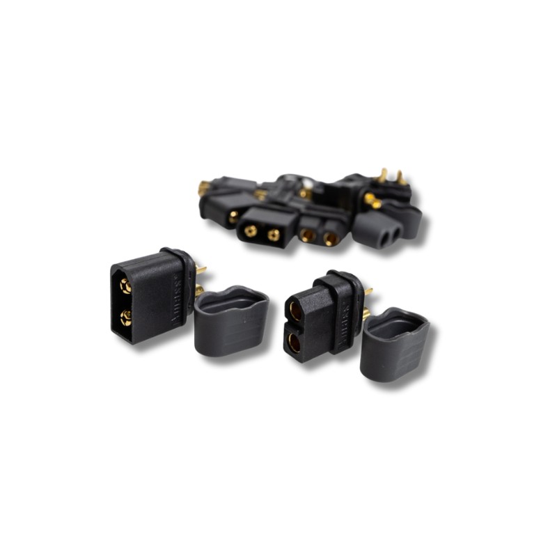 Amass Black XT60 with caps 5 Pairs, product image from Kiwiquads