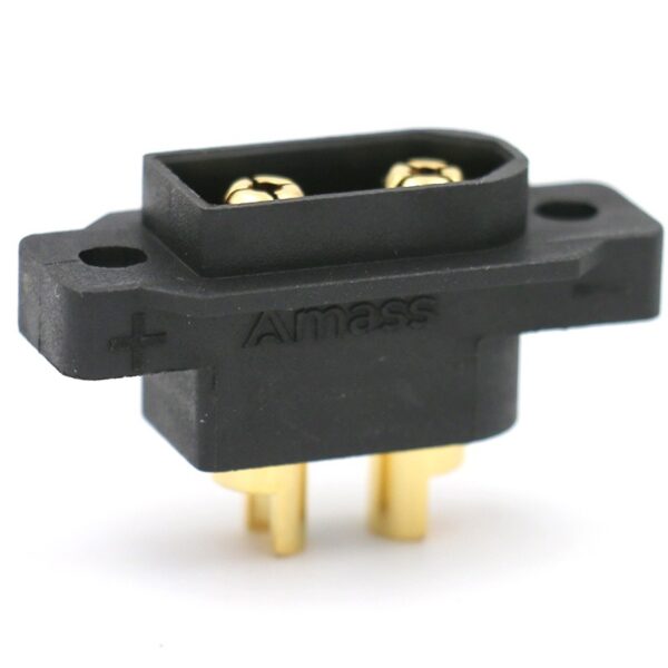 Amass XT60EW-M Black Panel Mount