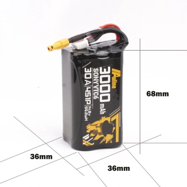 Auline Li-Ion Battery 4S 14.8V 3000mAh VTC6 - Image 3