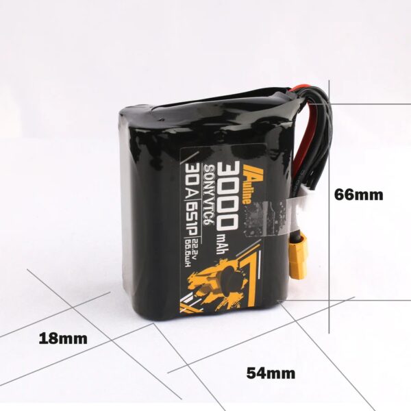 Auline Li-Ion Battery 6S 22.2V 3000mAh VTC6 - Image 3