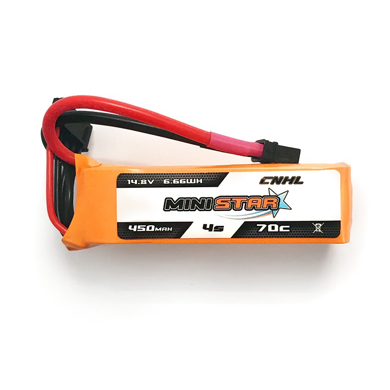 CNHL MiniStar 450mAh 14.8V 4S 70C Lipo Battery, product image from Kiwiquads
