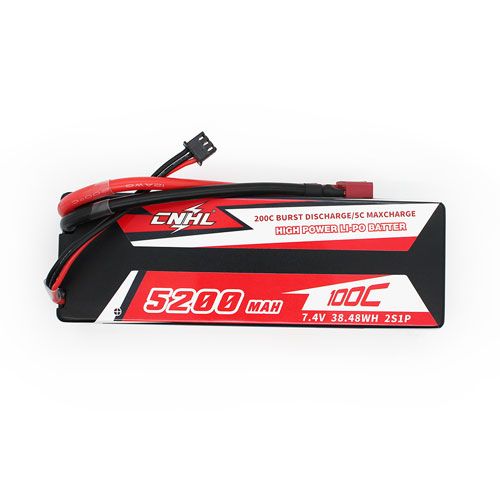 CNHL Racing Series 5200mAh 7.4V 2S 100C Hard Case Lipo Battery, product image from Kiwiquads