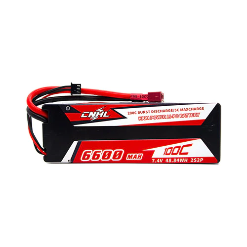 CNHL Racing Series 6600mAh 7.4V 2S 100C Hard Case Lipo Battery, product image from Kiwiquads