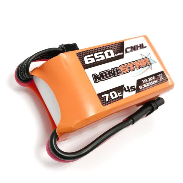 CNHL MiniStar 650mAh 14.8V 4S 70C Lipo Battery XT30 - Image 2