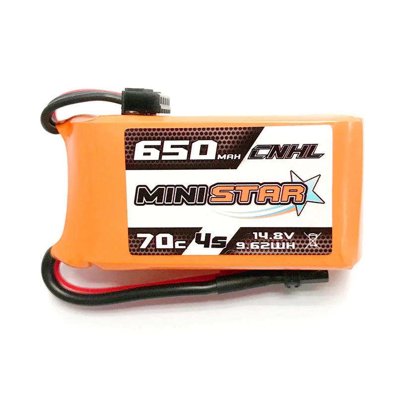 CNHL MiniStar 650mAh 14.8V 4S 70C Lipo Battery XT30, product image from RaceDayQuads