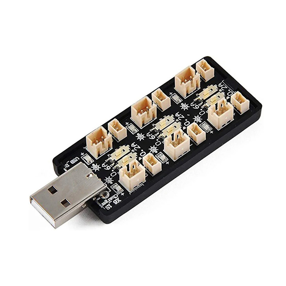 Crazepony Upgraded 1S LiPo Battery USB 3.8V/4.35V Charger 6 Channel 1S LiHV, product image from Kiwiquads