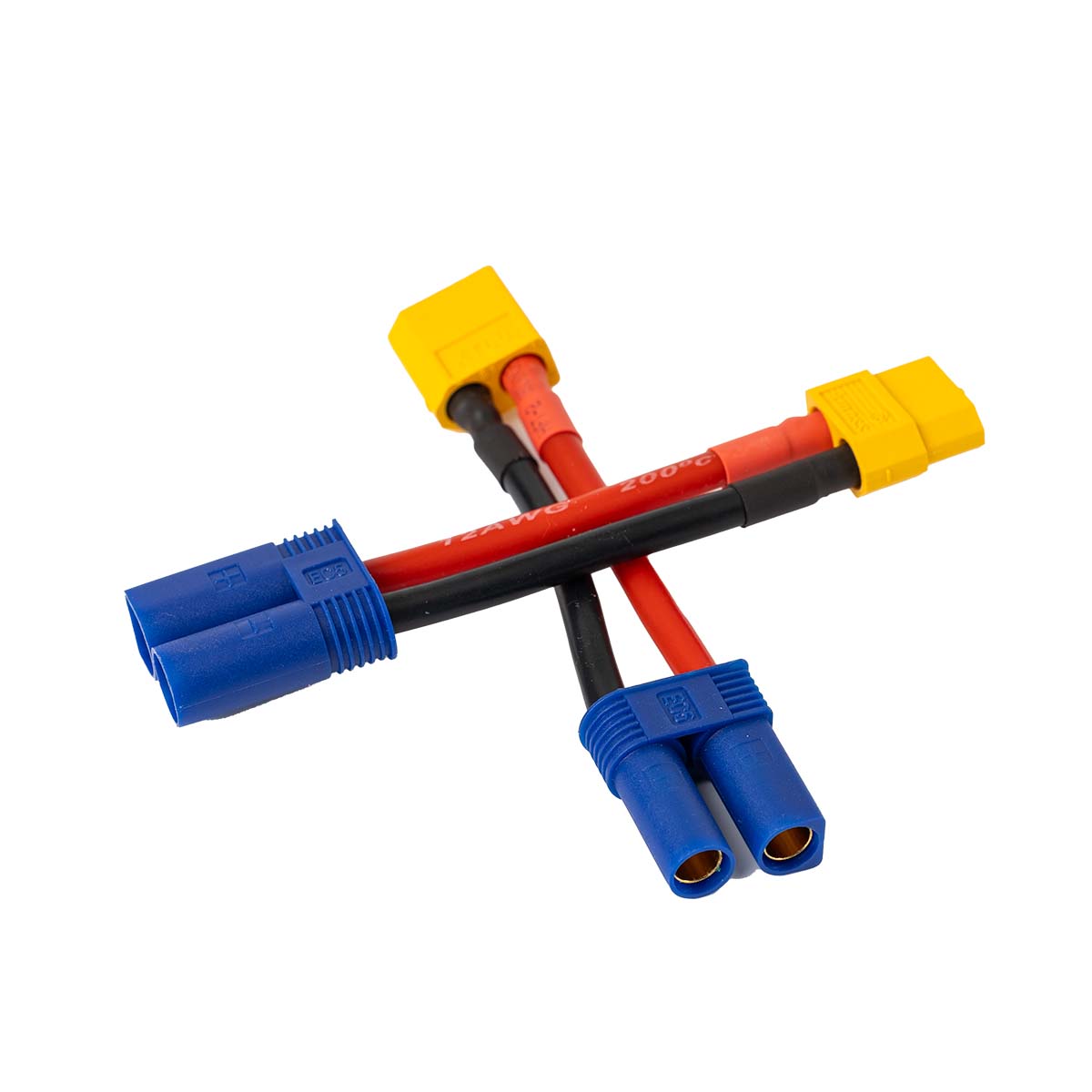 Amass XT60 / EC5 Connector Adaptor Pair, product image from Kiwiquads