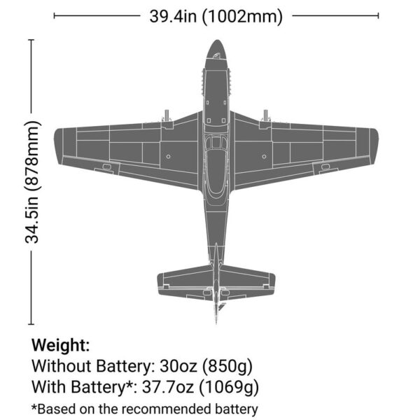 E-Flite P-51D Mustang 1.0M PNP - Image 4