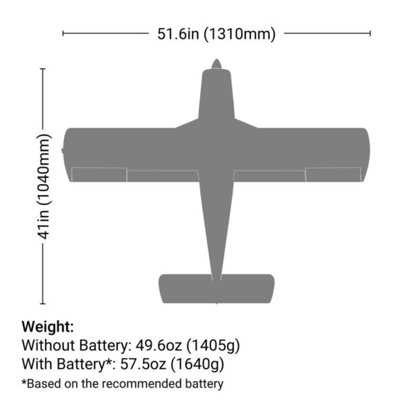 E-Flite Cherokee 1.3M Blue BNF Basic AS3X and SAFE Select - Image 2