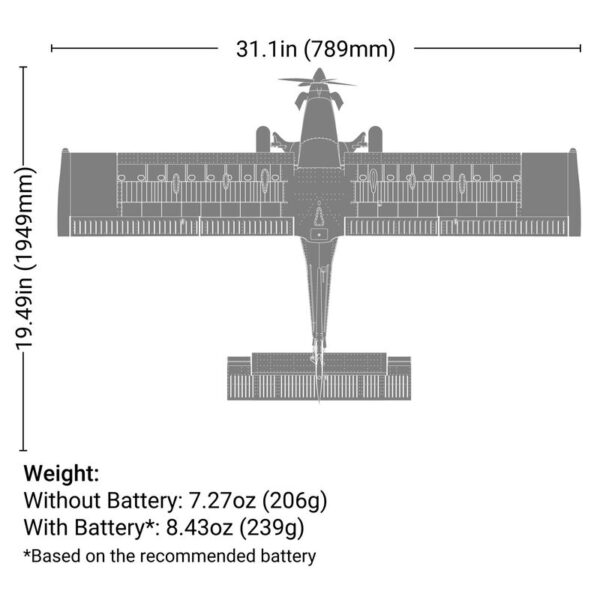 E-Flite Micro DRACO 800mm BNF Basic with AS3X and SAFE Select - Image 14