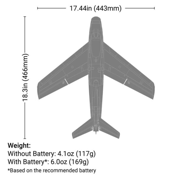 E-Flite UMX F-86 Sabre 30mm EDF BNF Basic - Image 2