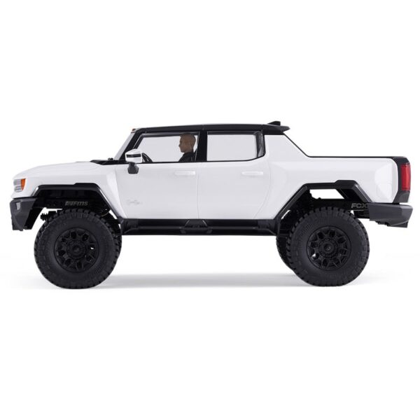 FMS 1:18 FCX18 Hummer EV Pickup Truck RTR (Black/White) - Image 3