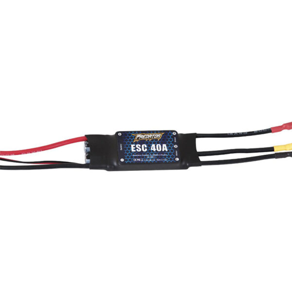 FMS 40A Predator ESC with 200mm XT60 Input Cable and 3.5mm Motor Connector