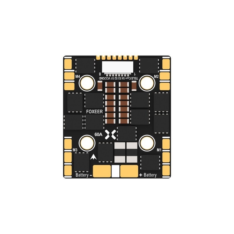 Foxeer Reaper F4 Slim Mini 128K 60A BL32 4in1 8S ESC 20×20, product image from Kiwiquads