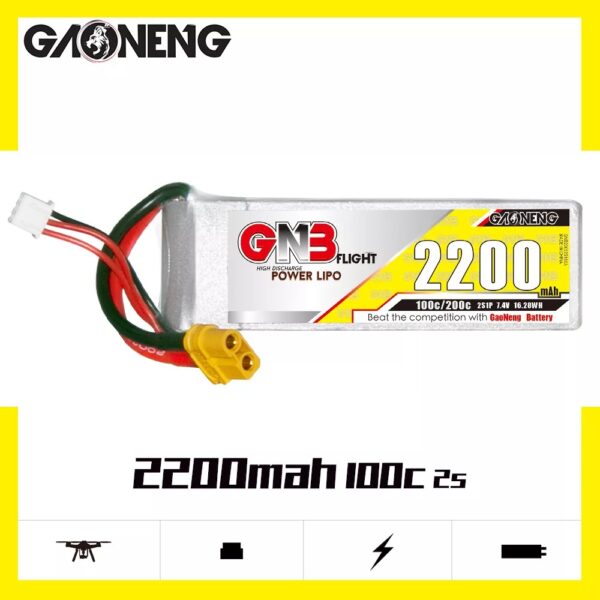 GNB Battery 7.4V 100C 2200mAh 2S