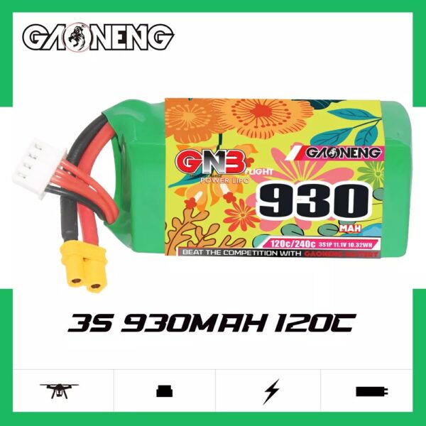 GNB Battery 11.1V 120C 930mAh 3S