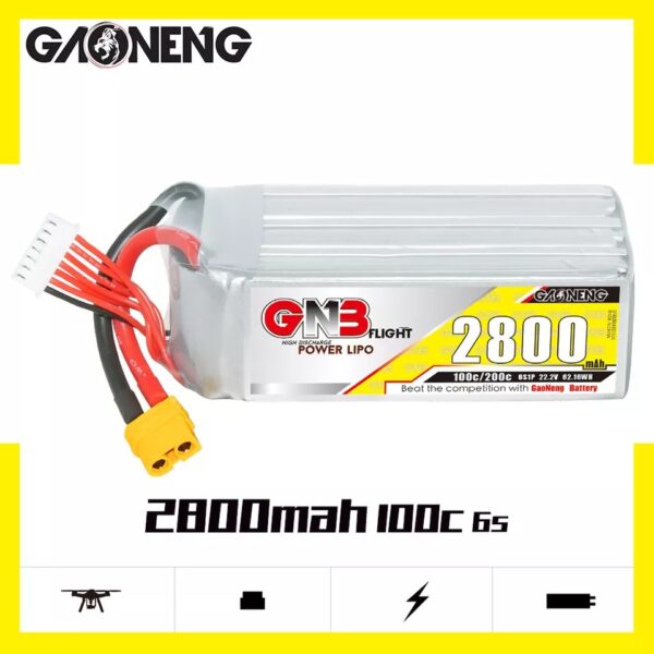 GNB LiPo Battery 22.2V 100C 2800mAh 6S