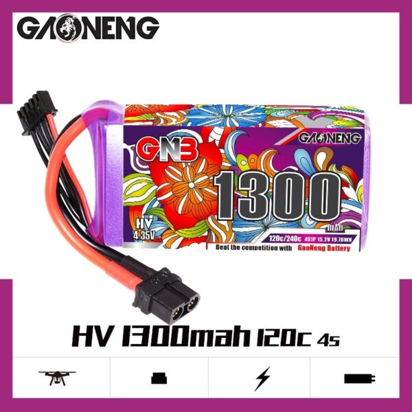GNB Battery 15.2V 120C 1300mAh 4S HV