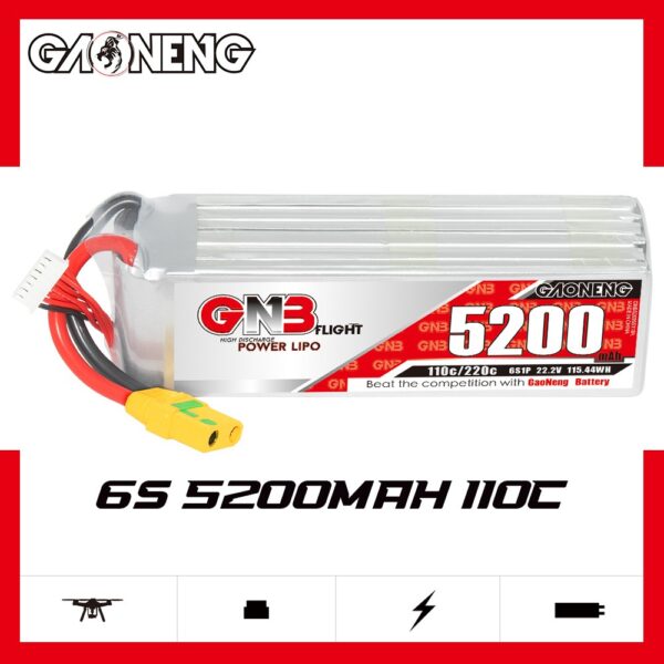 GNB Battery 22.2V 110C 5200mAh 6S