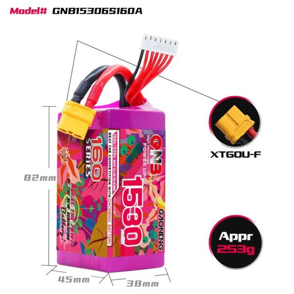 GNB Battery 22.2V 160C 1530mAh 6S - Image 2