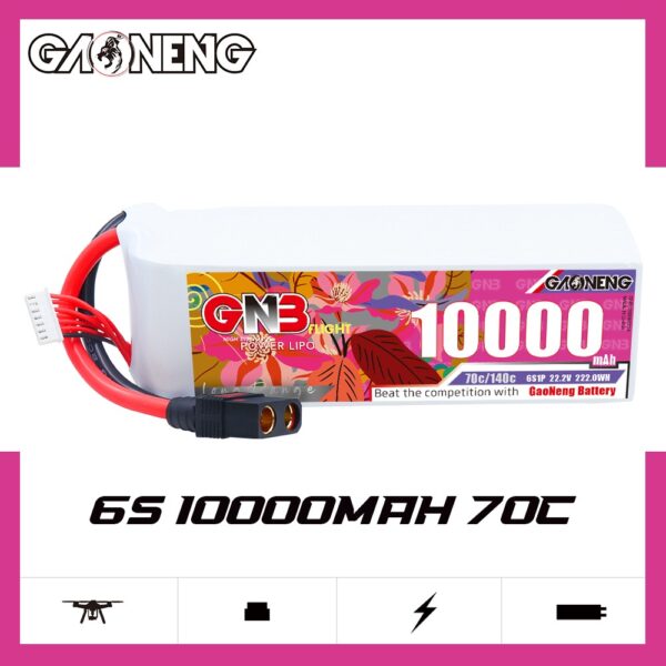 GNB Battery 22.2V 70C 10000mAh 6S1P
