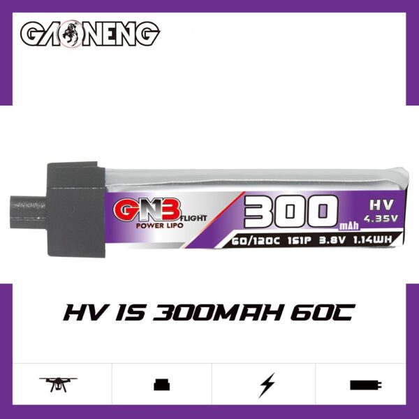 GNB Battery 3.8V 60C 300mAh 1S HV A30 Head Connector