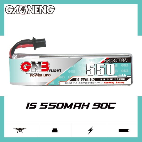GNB Battery 3.7V 90C 550mAh 1S A30 Cable