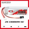 GNB Battery 7.4V 3300mAh 2S for Airtronics/Sanwa MT-4, M11X, M12