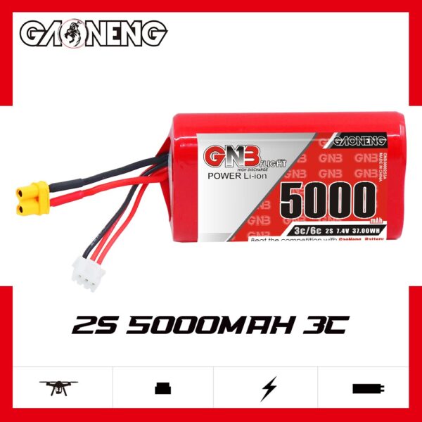 GNB Battery 7.4V 3C 5000mAh 2S1P for Jumper T20