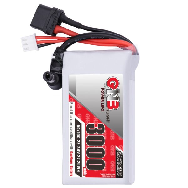 GNB Battery 7.4V 5C 3000mAh 2S1P XT60 and DC5.5 for Goggles - Image 3