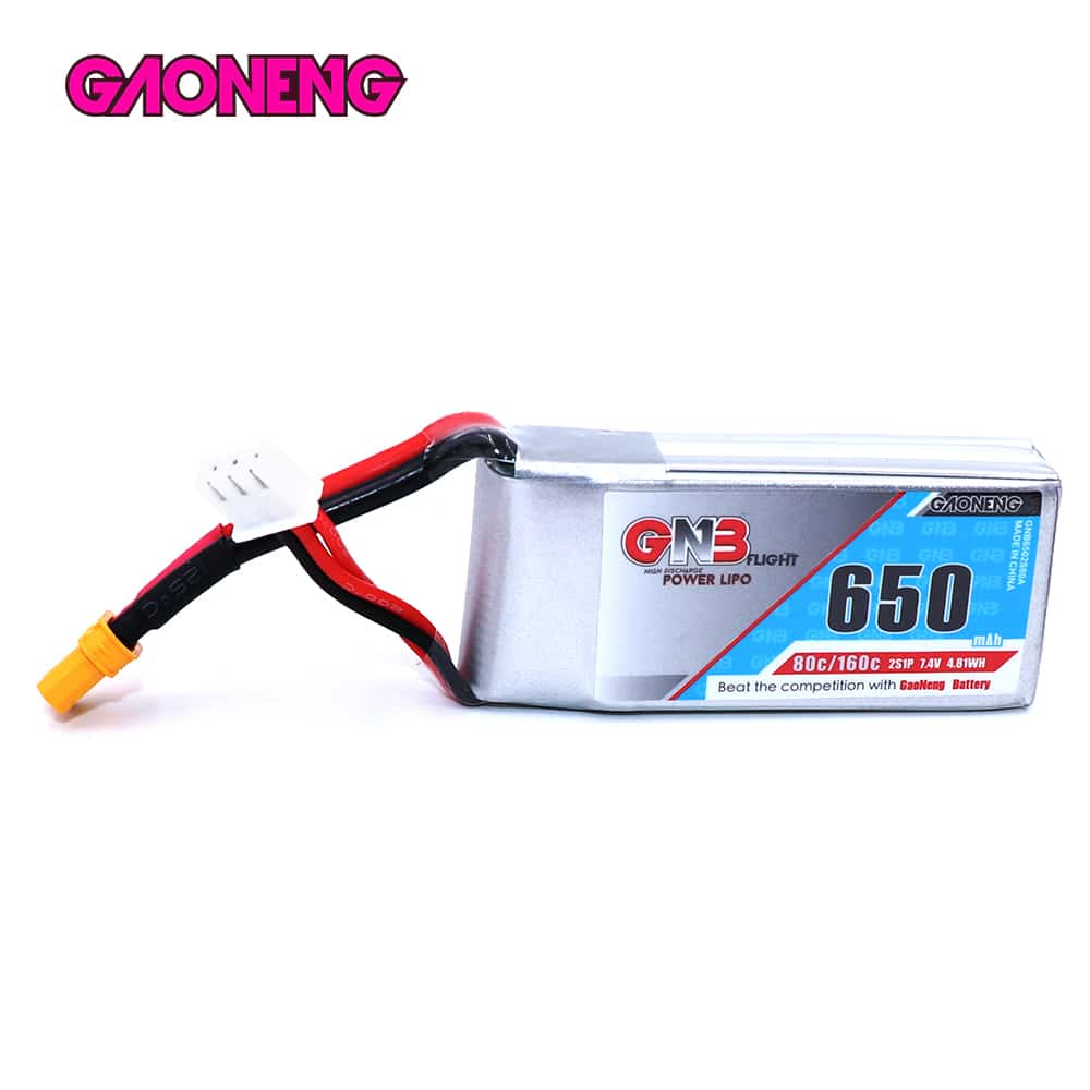 GNB Batteries GNB Battery 7.4V 80C 650mAh 2S, product image from Kiwiquads