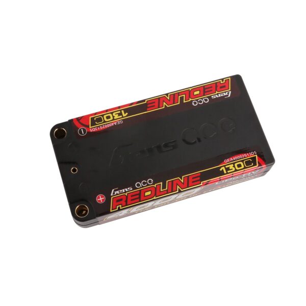 Gens Ace 4000mAh 2S 130C 7.6V HardCase HV Redline - Image 3
