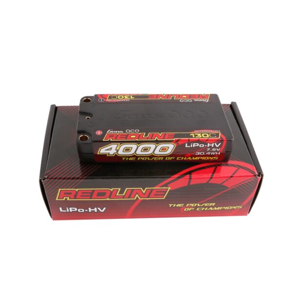 Gens Ace 4000mAh 2S 130C 7.6V HardCase HV Redline - Image 5