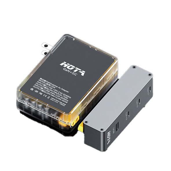HOTA H24 GaN AC Adapter and P24 USB-C Hub (2 Options), product image from Kiwiquads