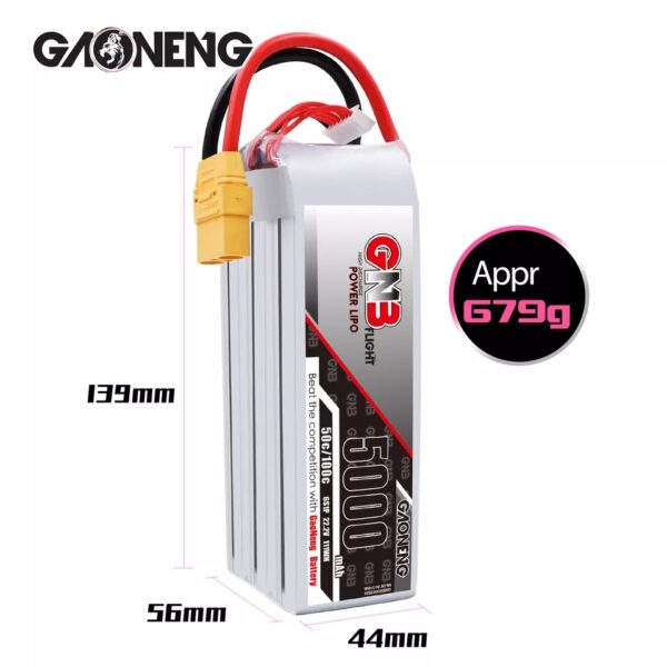 GNB Battery 22.2V 50C 5000mAh 6S - Image 4