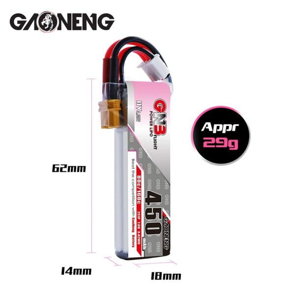 GNB Battery 7.6V HV 450mAh 2S