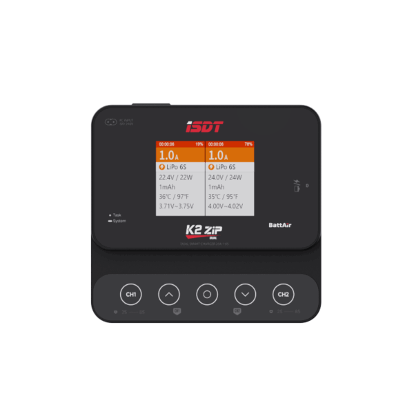 ISDT K2 Zip Dual Channel AC200W / DC500W x2 Smart Charger - Image 2