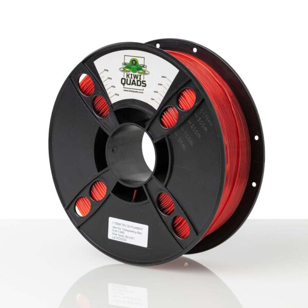 KiwiQuads TPU Filament 1kg - Transparent Red