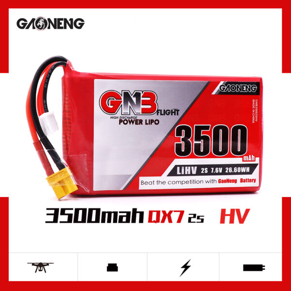 GNB Battery 7.6V 3500mAh 2S for FrSky Taranis QX7