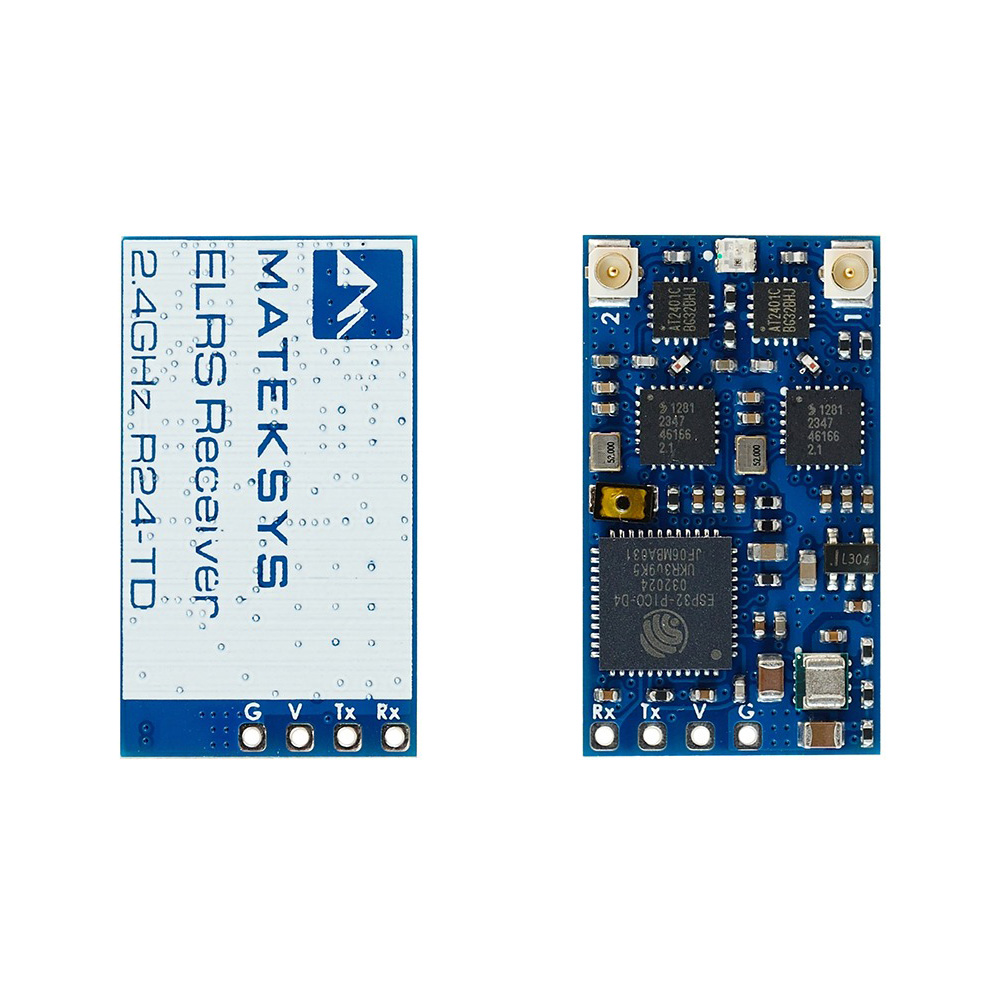 Mateksys ExpressLRS 2.4G True Diversity Receiver, product image from Kiwiquads