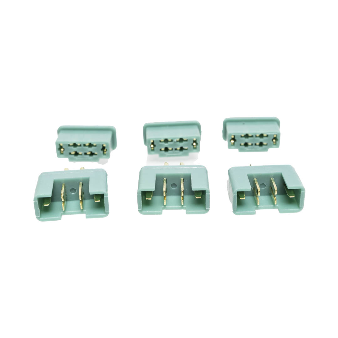 MULTIPLEX MPX 6 pin Gold Connector 3 Pairs, product image from Kiwiquads