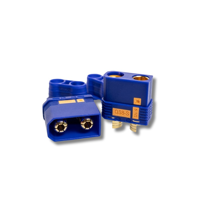 QS8-S+ Blue Connector Pair, product image from Kiwiquads
