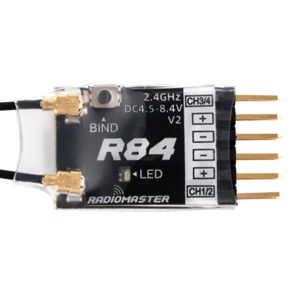 RadioMaster R84 V2 4Ch PWM Receiver for D8/D16/SFHSS